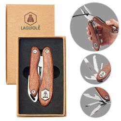 Laguiole Multitool " Rosewood " mit 8 Funktionen