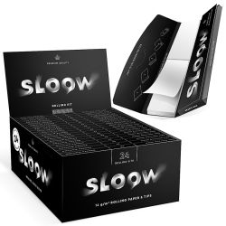 Sloow Black King Size + TIPS 24er Box/ je 32 Blatt-32 Tips