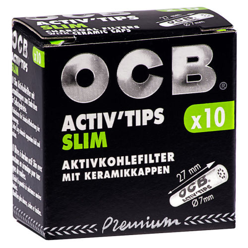 OCB Activ Slim Tips 10er Box 7mm Premium