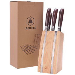 Laguiole 5er Messer Set mit Messerblock