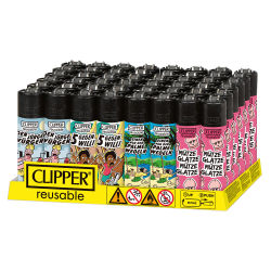 Clipper Feuerzeug " Ballon Tiere " 48er Display