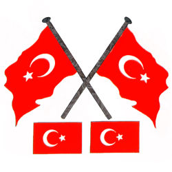 Türkei Fahnen-Sticker 4er Set