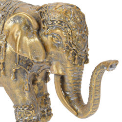 Elefant Deko Figur Gold-farbig ca.12x19x7cm