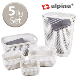 Wäschekorb 5-tlg. Set Alpina - Beige