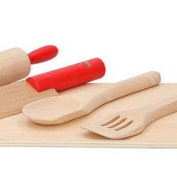 Küchenutensilien Holz für Kinder 5-teilig