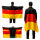 Deutschland Umhangfahne ca. 150 x 90cm