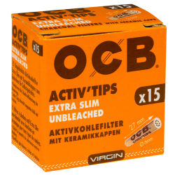 OCB Activ Slim Tips 15er Box 6mm Virgin