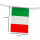 Girlande Italien-Flagge ca.3m mit 12 Fahnen