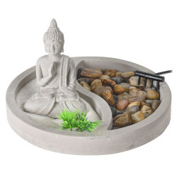 Buddha Figur Zen Garten Set