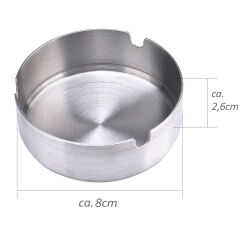 Aschenbecher Edelstahl ca.8cm Champ