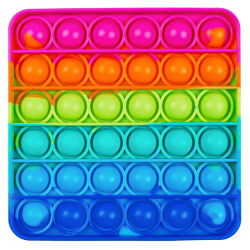 Fidget Popper Regenbogen ca.12cm - Viereckig