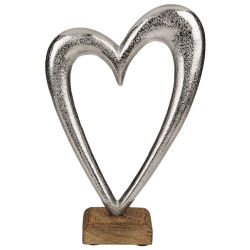 Herz Deko Figur auf Holzsockel ca.23cm