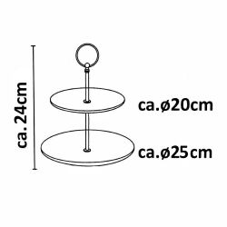 Etagere mit 2 Schieferplatten von Alpina