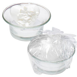 Weihnachtskerze " Engel & Herz " mit Teelichthalter