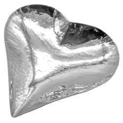 Dekoteller Edelstahl Herzform ca.25x24,5cm
