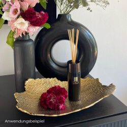 Deko-Schale gold-farbig ca.35x21cm