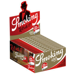 Smoking Paper Gold K.S.& Filtertips 24er Box/33 Blatt + 33 Tips