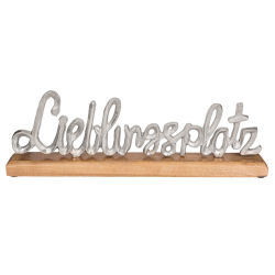 Lieblingsplatz Schriftzug auf Holzsockel ca.40,5x12,5x5,3cm