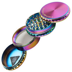 Grinder Metall " Rainbow " 65mm mit Geschenkbox Champ High