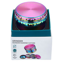 Grinder Metall " Rainbow " 65mm mit Geschenkbox Champ High