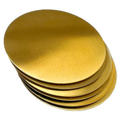 B-Ware: Glasuntersetzer Set Edelstahl 7-tlg - Gold-farbig