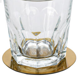 B-Ware: Glasuntersetzer Set Edelstahl 7-tlg - Gold-farbig