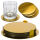 B-Ware: Glasuntersetzer Set Edelstahl 7-tlg - Gold-farbig