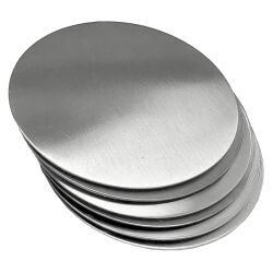 B-Ware: Glasuntersetzer Set Edelstahl 7-tlg - Silber-farbig