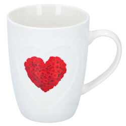 Becher mit Herz-Motiv für ca.330ml