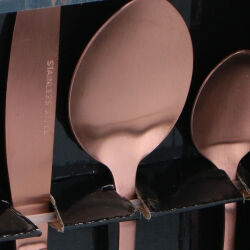 Besteckset 16 Teilig Edelstahl Alpina - rosegold farbig