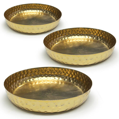 Deko-Schalen 3er Set - gold-farbig