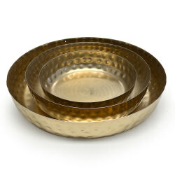 Deko-Schalen 3er Set - gold-farbig
