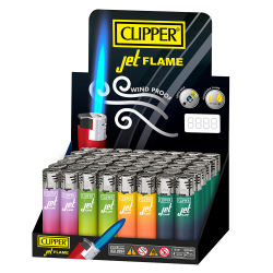 Clipper Plastic Jet Flame " Gradient " 48er Display