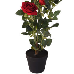 Künstliche Rosen-Strauchpflanze ca.95cm