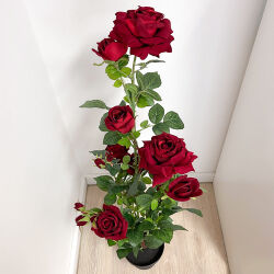 Künstliche Rosen-Strauchpflanze ca.95cm