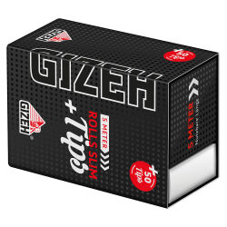 GIZEH Black Rolls Slim 20er Box je ca.5 m + 50 Tips