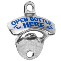 Wandflaschenöffner "Open Bottle here"