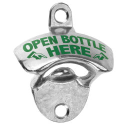 Wandflaschenöffner "Open Bottle here"