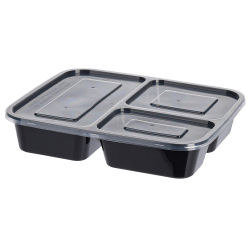 Lebensmittelbehälter mit 3 Fächern & Deckel - 10er Set