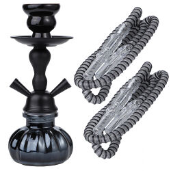 Al Malik Essaouira Wasserpfeife ca.25cm Schwarz Champ