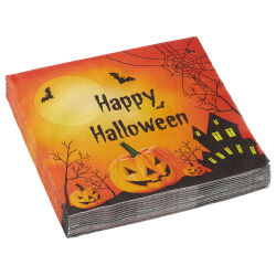 Servietten 40er-Set " Halloween " ca.33x33cm - 2-fach sortiert