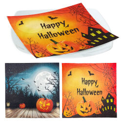 Servietten 40er-Set " Halloween " ca.33x33cm - 2-fach sortiert