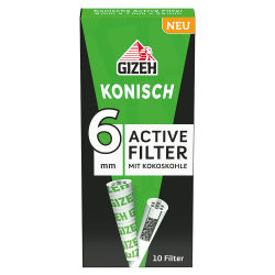 GIZEH Active Filter konisch 6mm 10er Box