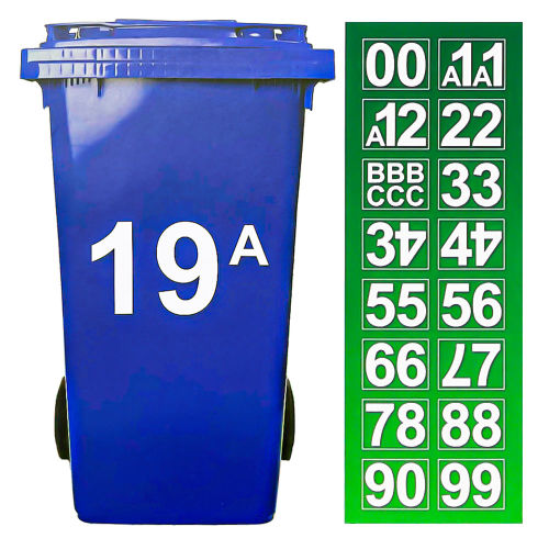 Nummern-Aufkleber für Mülltonnen 39 Sticker
