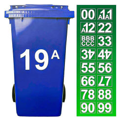 Nummern-Aufkleber  für Mülltonnen 39 Sticker