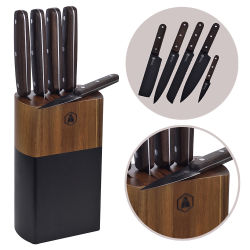 Laguiole 5er Küchenmesser Set mit Messerblock
