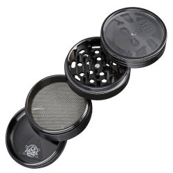 Grinder Alu " Leaf Skull Dollar " 63mm Champ High
