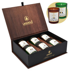 Laguiole Mini Duftkerzen "Lagerfeuer" 6er Set in Geschenkbox