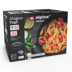 Aluguss Kochtopf ca.20cm / 2,2L - Alpina