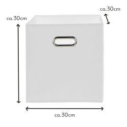 Aufbewahrungsbox mit Grifföse ca.30x30x30cm - Weiß